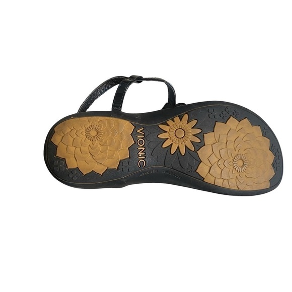 Vionic Orthaheel Floral julie Black Slingback Sandal - Picture 6 of 8